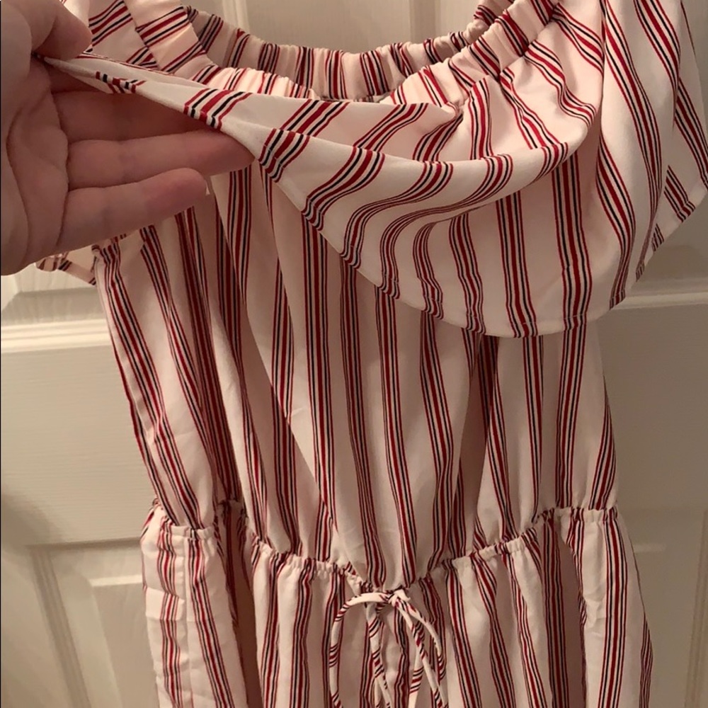 Forever 21 Red and Black Striped Romper - Picture 3 of 6